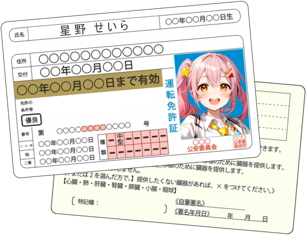 運転免許証 星野せいら